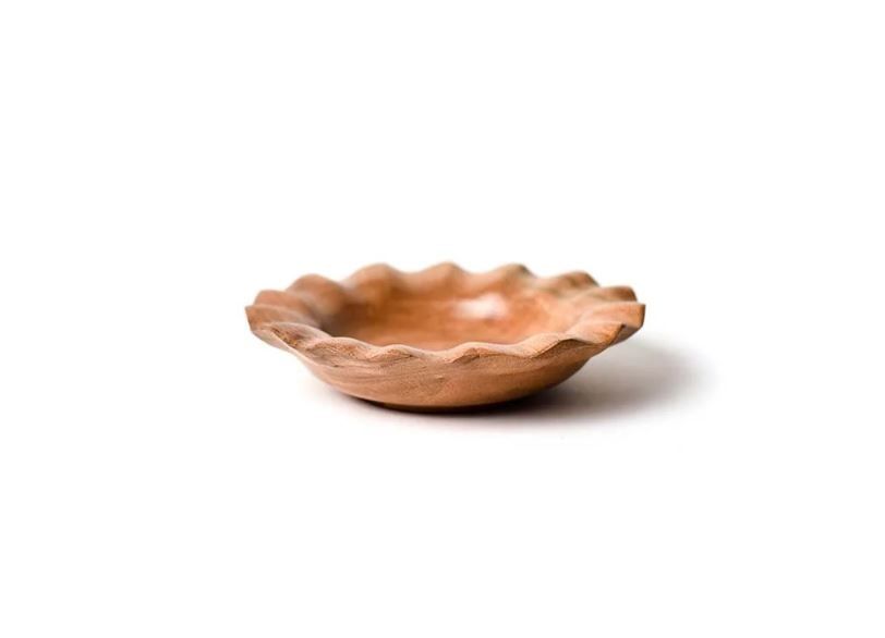 Fundamental Wood Ruffle Small Bowl