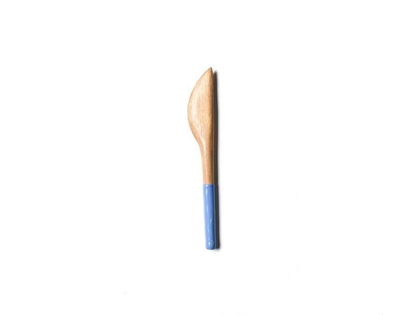 Fundamental Blue Wood Slim Appetizer Spreader