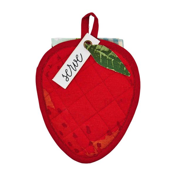 STRAWBERRY POT HOLDER TOWEL SET