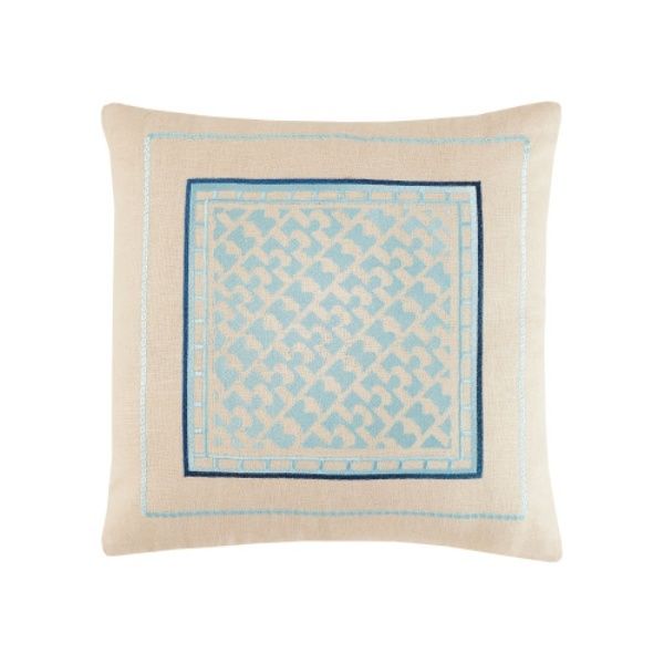 Montecito Blue EMB Pillow DF