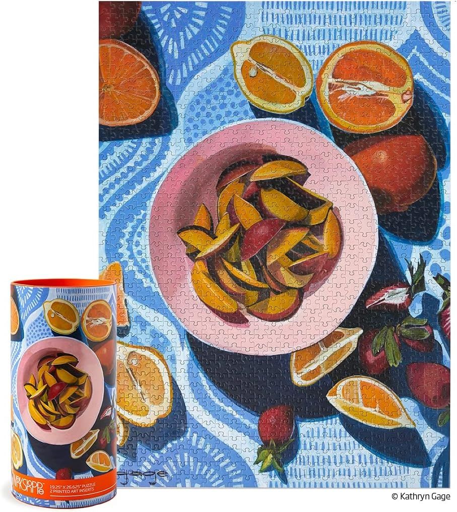 Picnic Citrus Fruit Still Life - 1000 Piece Jigsaw Puzzle