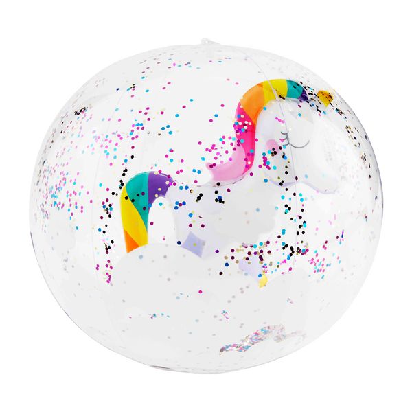 UNICORN GLITTER BEACH BALL