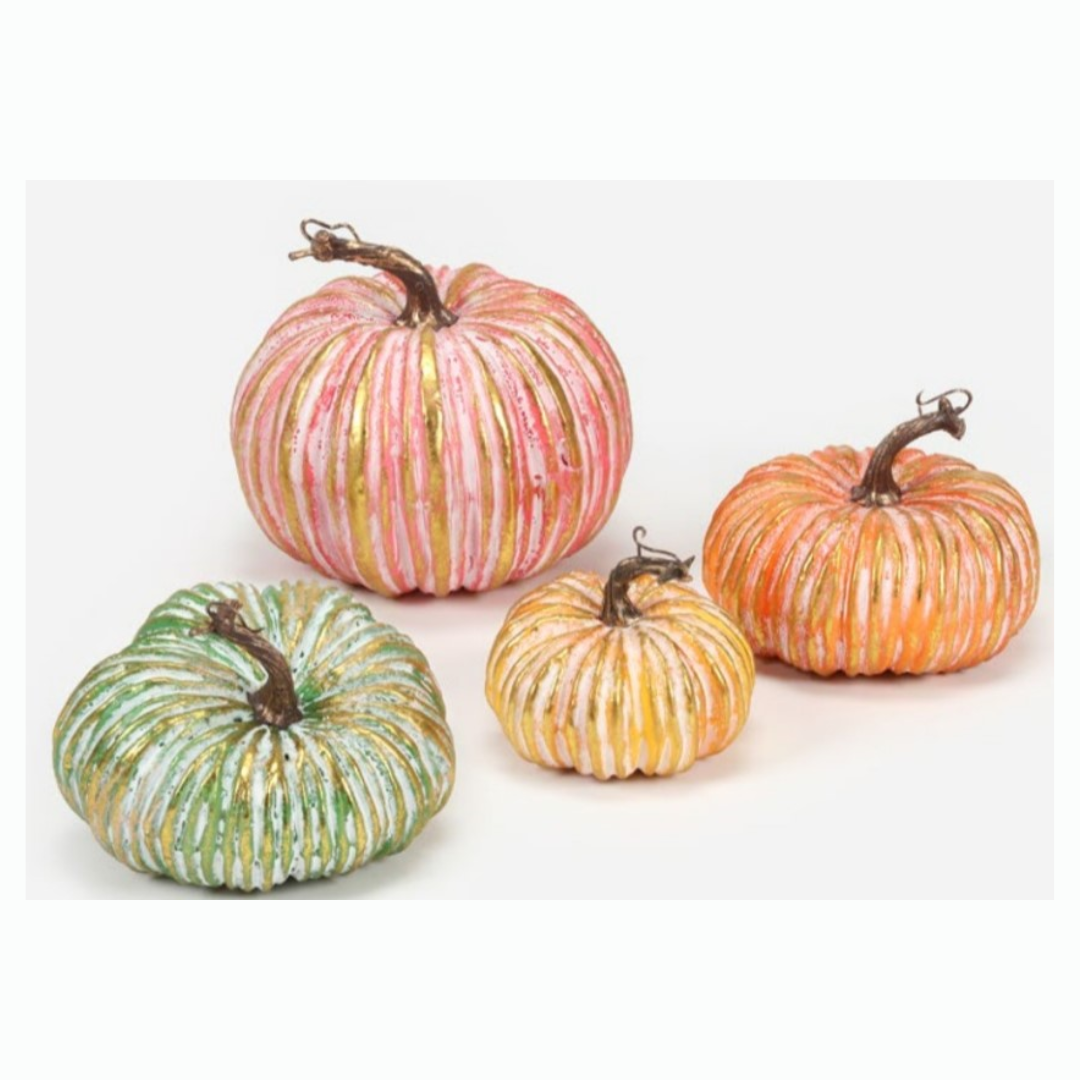 Pumpkin, St/4, Styro, 4.5&quot;, 5.75&quot;, 6.75&quot;, 7.5&quot;