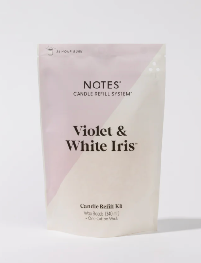 Violet &amp; White Iris Candle Refill Kit