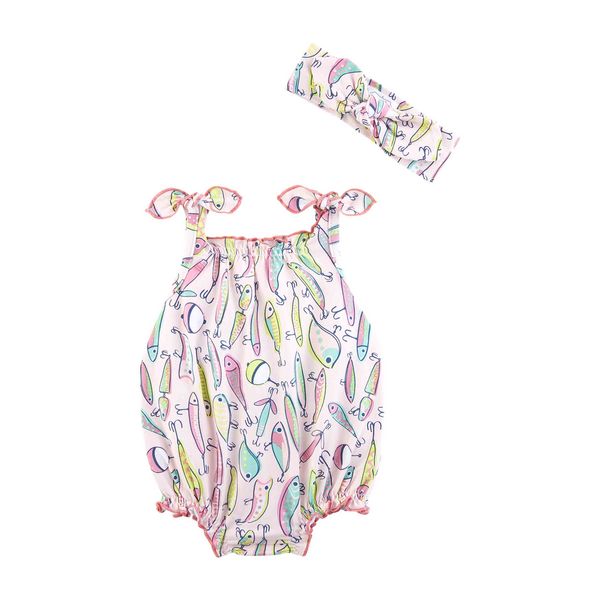 Pink Fishing Lure Bubble &amp; Headband Set 6-9m