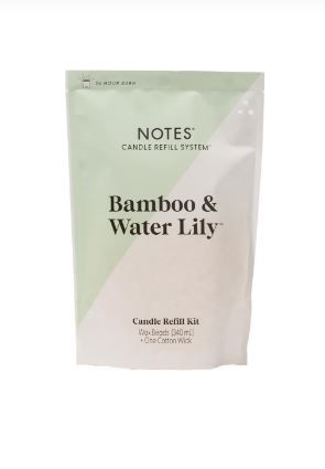 Bamboo &amp; Waterlily Candle Refill Kit