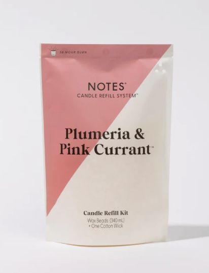 Plumeria &amp; Pink Currant Candle Refill Kit