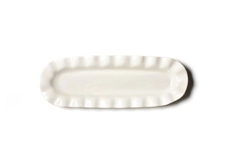 Signature White Ruffle 16 Skinny Tray