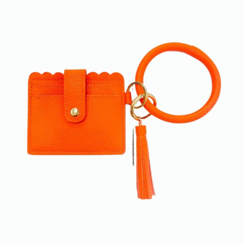 Orange Wallet With Keyring