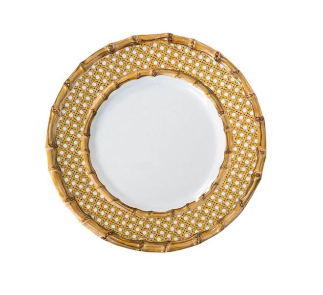 Bamboo Caning Melamine Dessert/Salad Plate