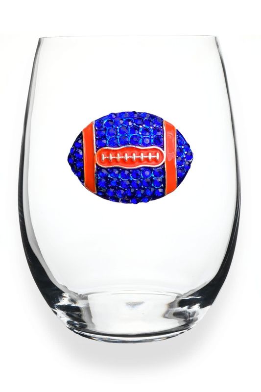 BLUE AND ORANGE FOOTBALL STEMLESS