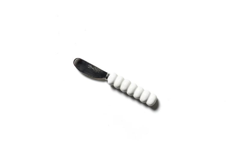 Signature Knob Appetizer Spreader White