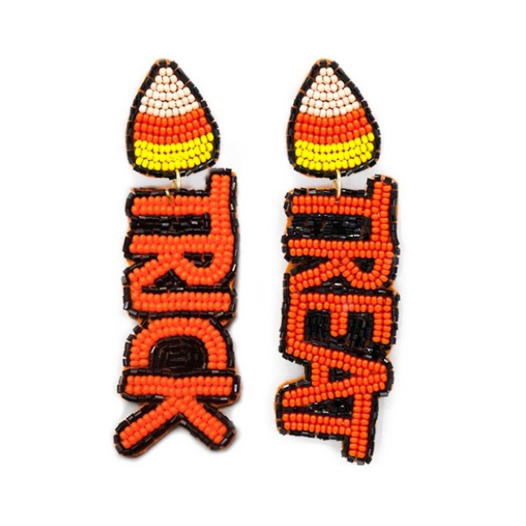 Trick or Treat Beaded Earrings
