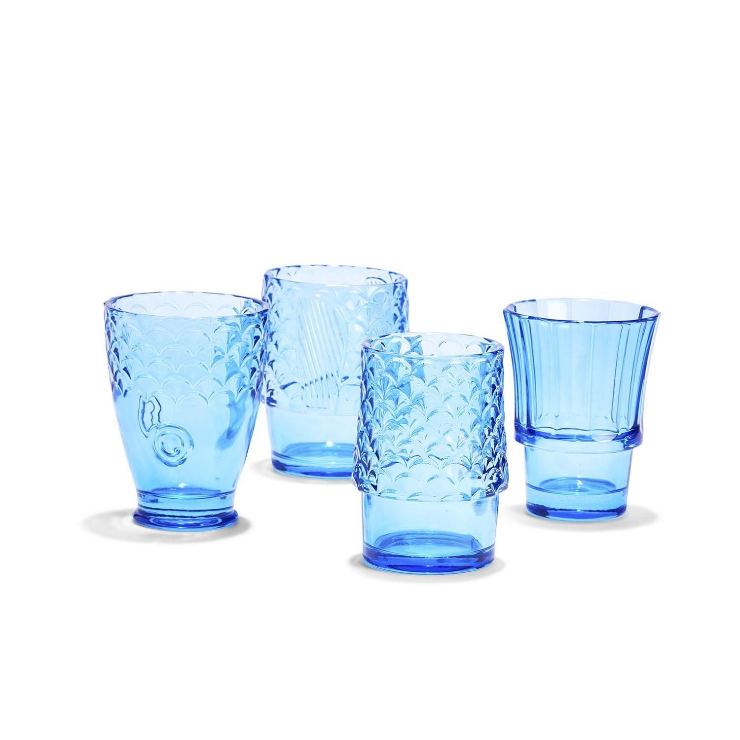 Under the Sea Set of 4 Fish Glasses