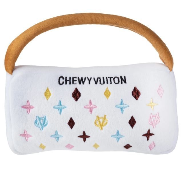 White Chewy Vuiton Purse - Large