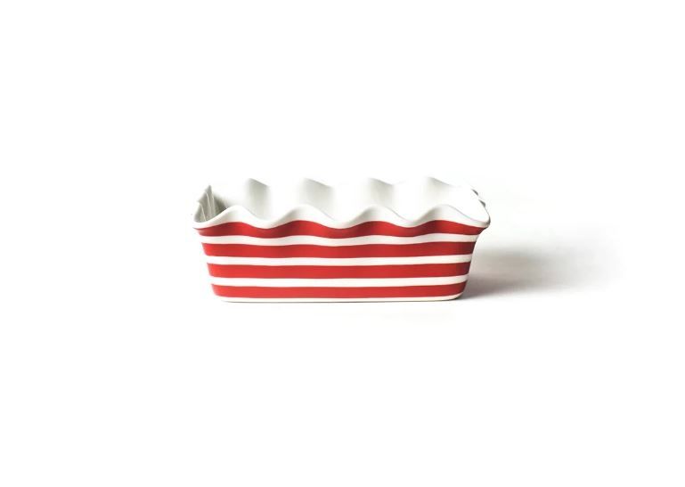 Stripe Ruffle Loaf Pan Red