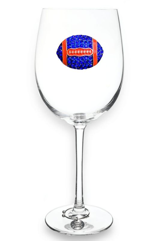 BLUE AND ORANGE FOOTBALL STEMMED