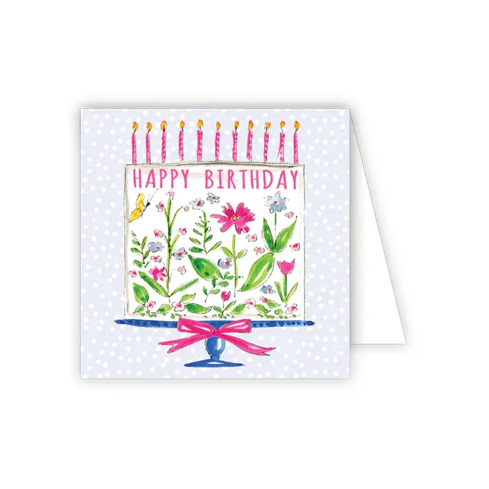 Happy Birthday With Candles Enclosure Card