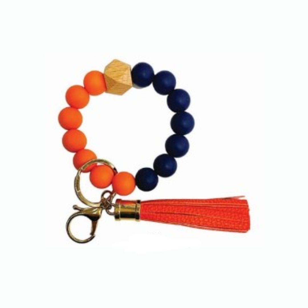 Orange &amp; Blue Keychain Ball Bracelet