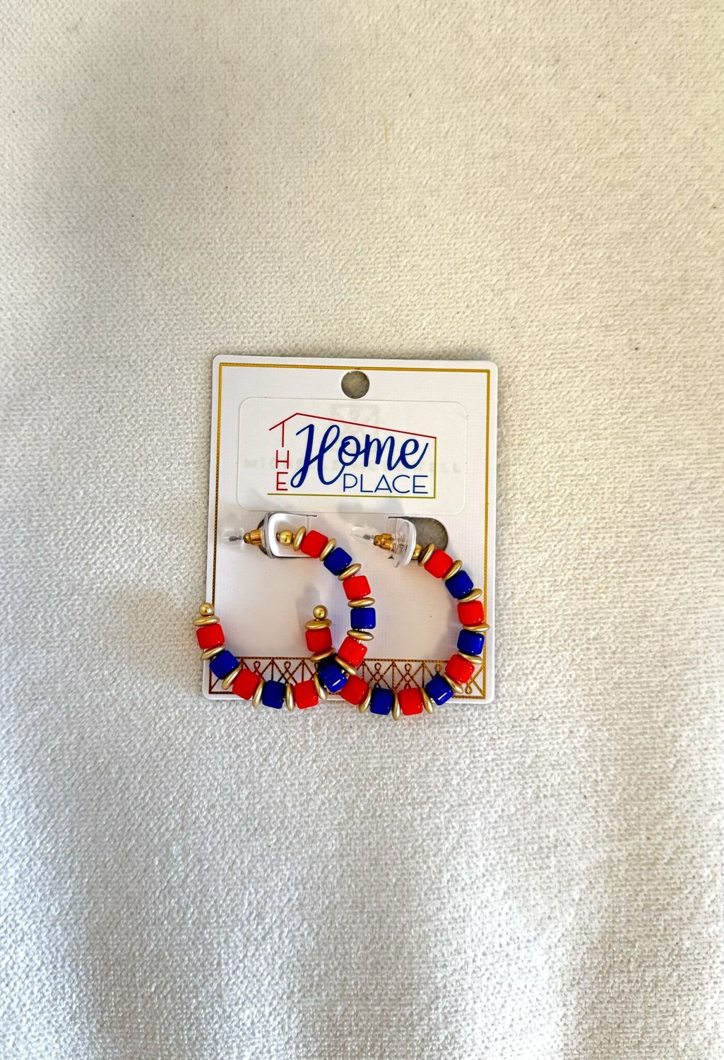 Earrings Cara Blue &amp; Orange M