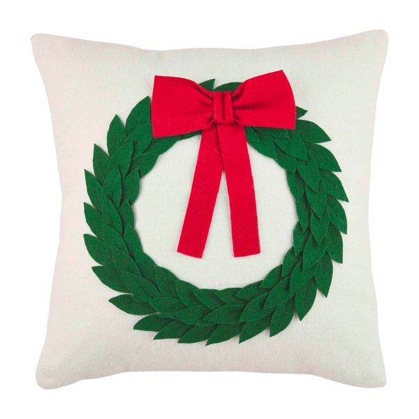 Felted Wreath Pillow