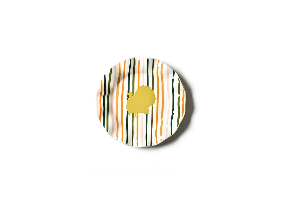 Turkey Stripes 8 Ruffle Plate