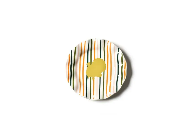 Turkey Stripes 8 Ruffle Plate
