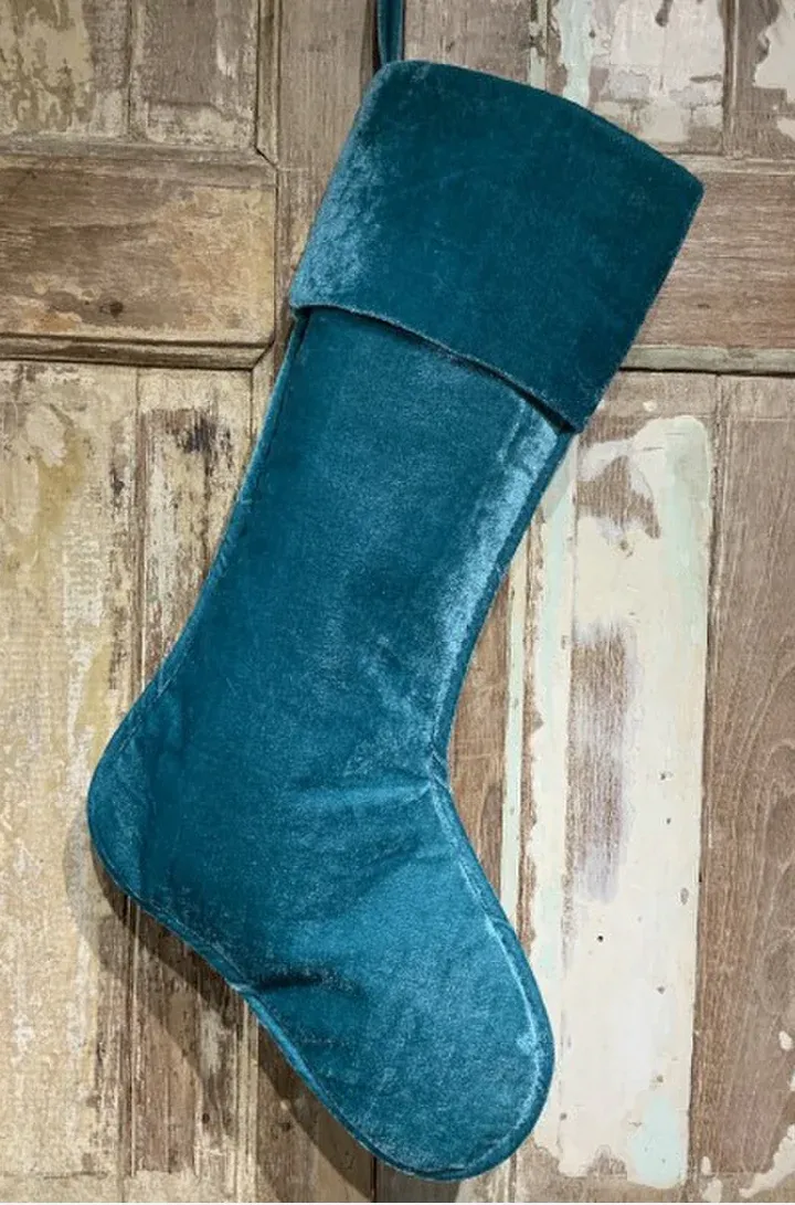 Velvet Stocking - Aqua