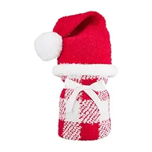 SANTA BLANKET AND HAT SET