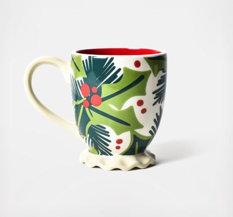 Balsam and Berry Holly Ruffle 4.75 Mug