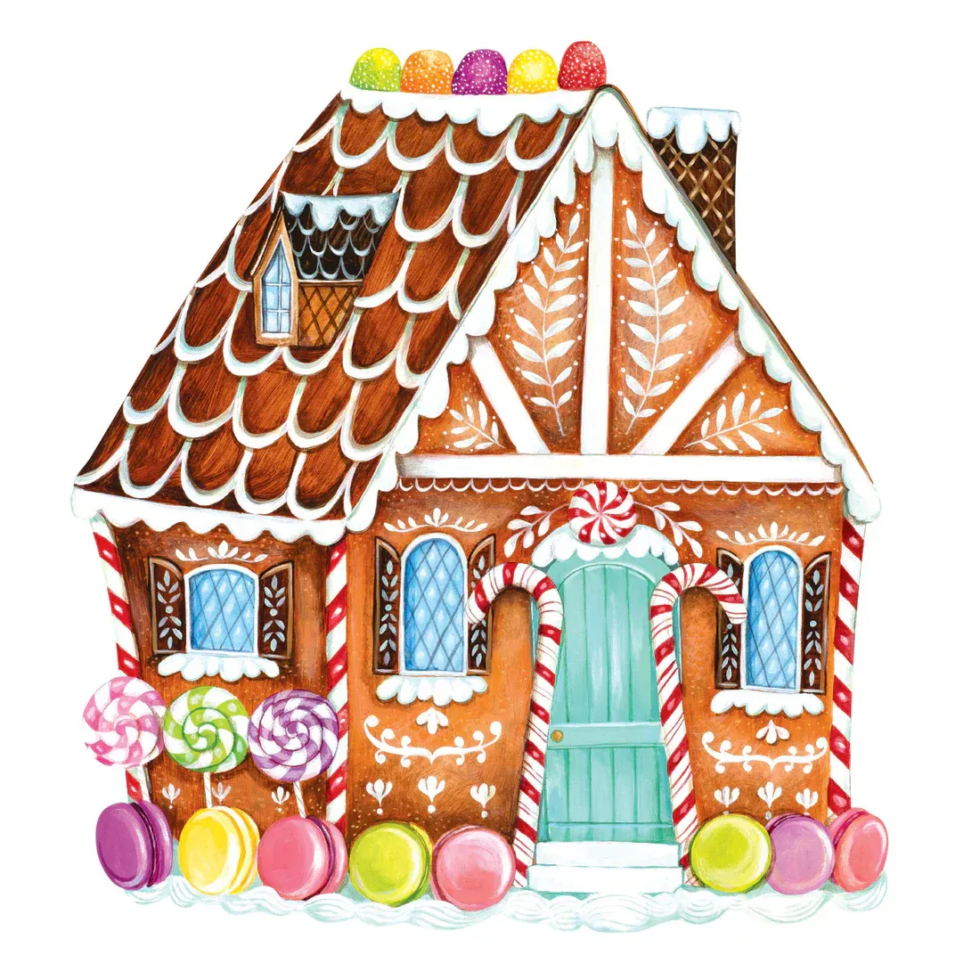 Die Cut Gingerbread House Placemat - 12 sheets