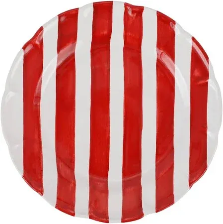 Amalfitana Red Stripe Dinner Plate