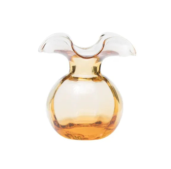 Hibiscus Glass Amber Bud Vase