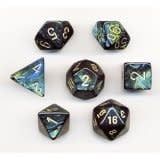 Chessex 7ct Dice Set - Scarab Jade/Gold