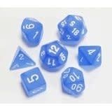 Chessex 7ct Dice Set - Frosted Blue/ White