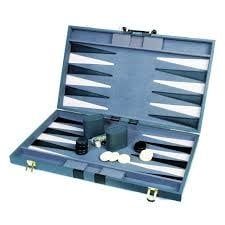 15" Backgammon Blue/Grey
