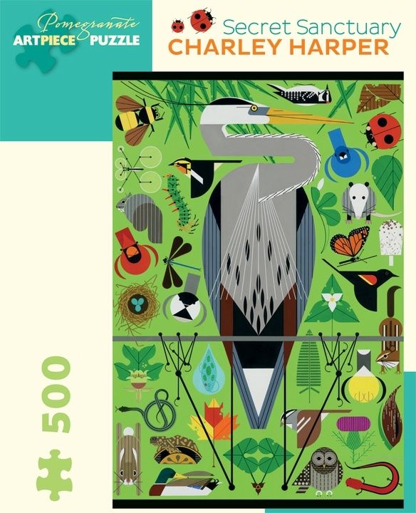 Charley Harper: Secret Sanctuary 500pc Pomegranate Jigsaw Puzzle