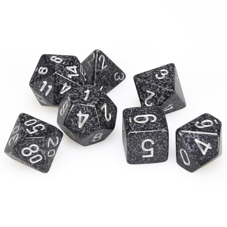 Chessex 7ct Dice Set - Speckled Ninja