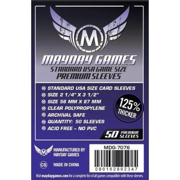 Mayday USA Board Game Sleeves, Dark Purple 56mmx87mm