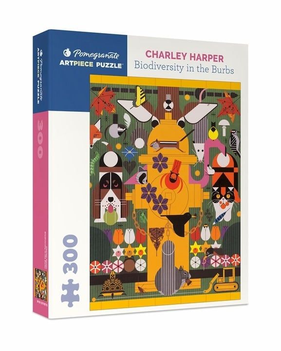 Charley Harper: Biodiversity in the Burbs 300pc Pomegranate Jigsaw Puzzle
