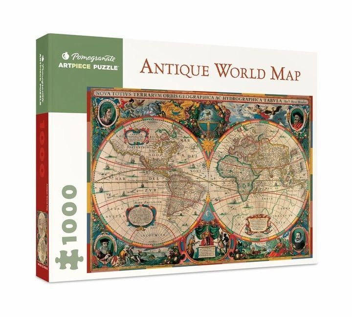 Antique World Map 1000pc Pomegranate Jigsaw Puzzle