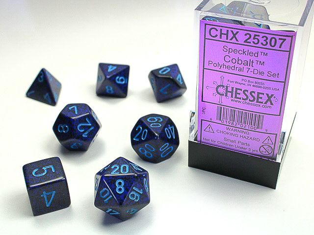 Chessex 7ct Dice Set - Speckled Cobalt