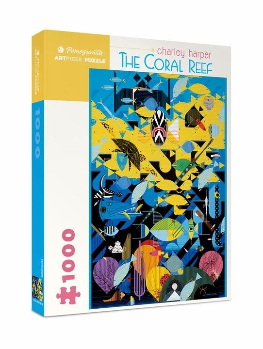 Charley Harper: The Coral Reef 1000pc Pomegranate Jigsaw Puzzle
