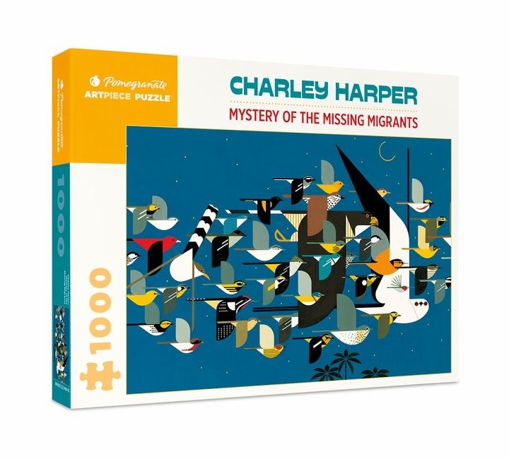 Charley Harper: Mystery of the Missing Migrants 1000pc Pomegranate Jigsaw Puzzle
