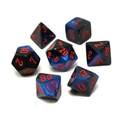 Chessex 7ct Dice Set - Black/Starlight