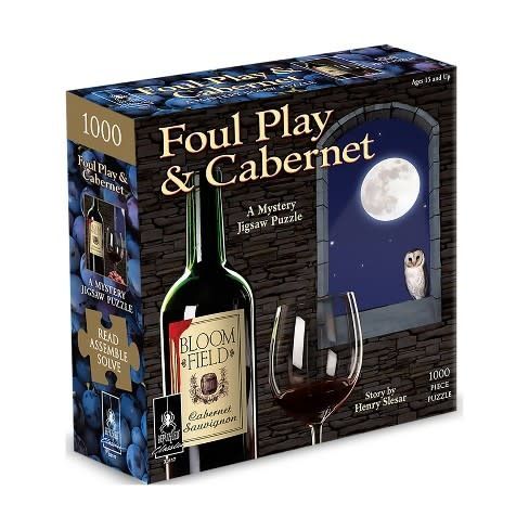 Mystery Jigsaw Puzzle - Foul Play &amp; Cabernet 1000pc Jigsaw Puzzle