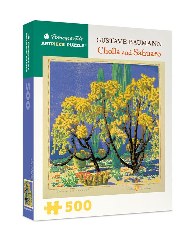 Gustave Baumann: Cholla and Sahuaro 500pc Pomegranate Jigsaw Puzzle