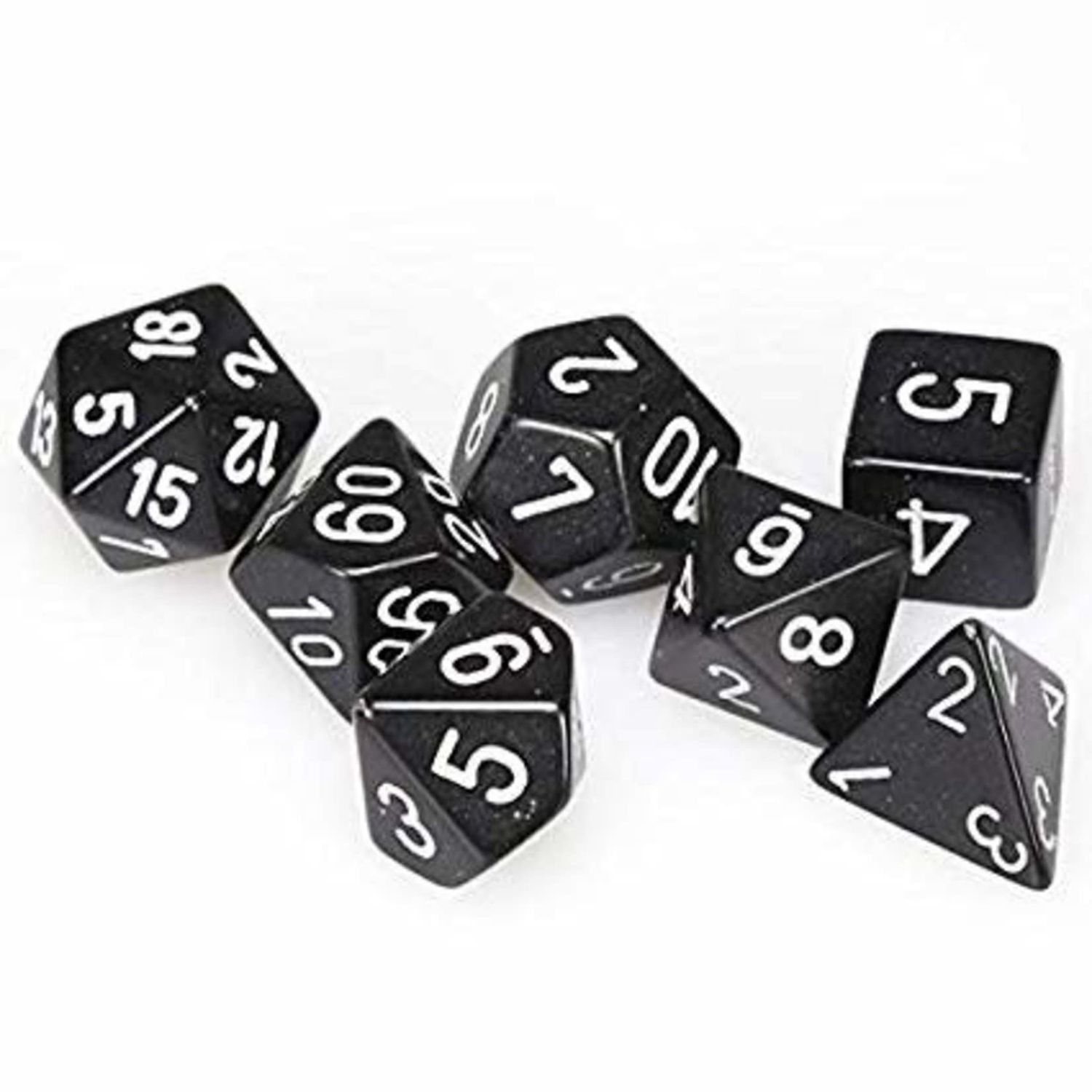 Chessex 7ct Dice Set - Black/White
