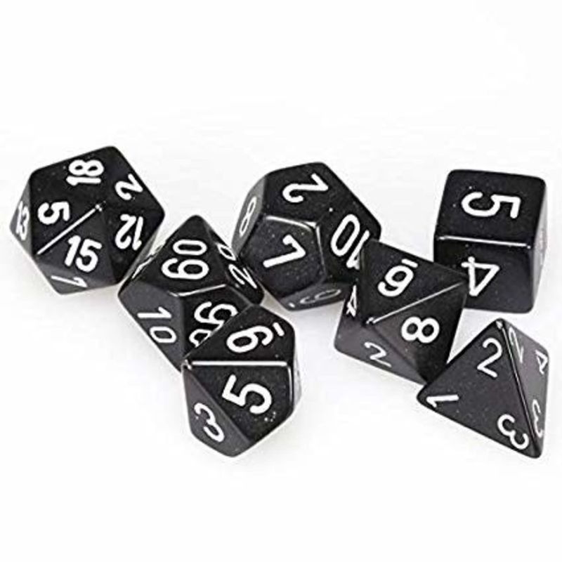 Chessex 7ct Dice Set - Black/White