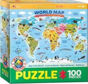 Illustrated Map of the World 100pc Eurographics Jigsaw Puzzle